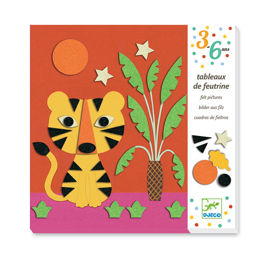 Djeco, Колажи за най-малките, Картинки от филц, Животни