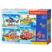 Пътуване по света, пъзел с 8, 12, 15 и 20 елемента