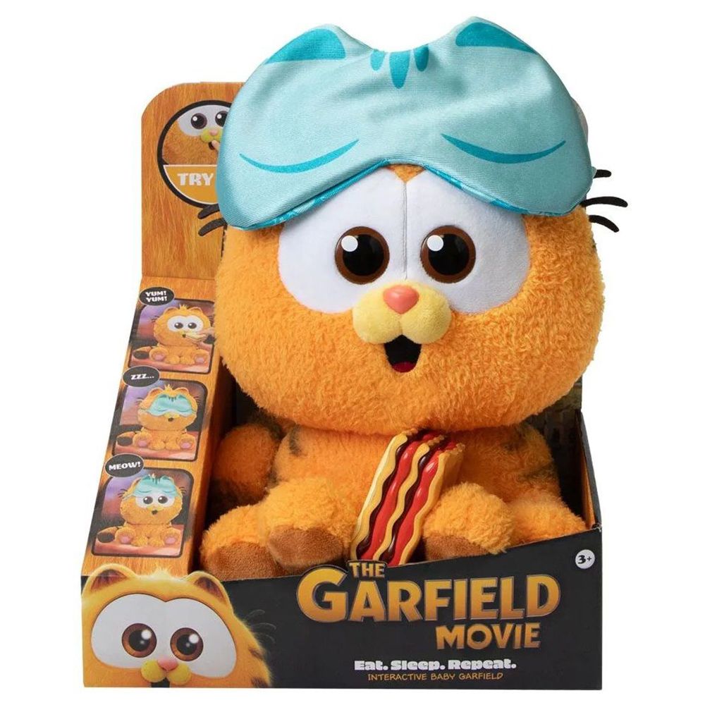 GARFIELD, Интерактивна плюшена играчка Гарфийлд, IMC TOYS