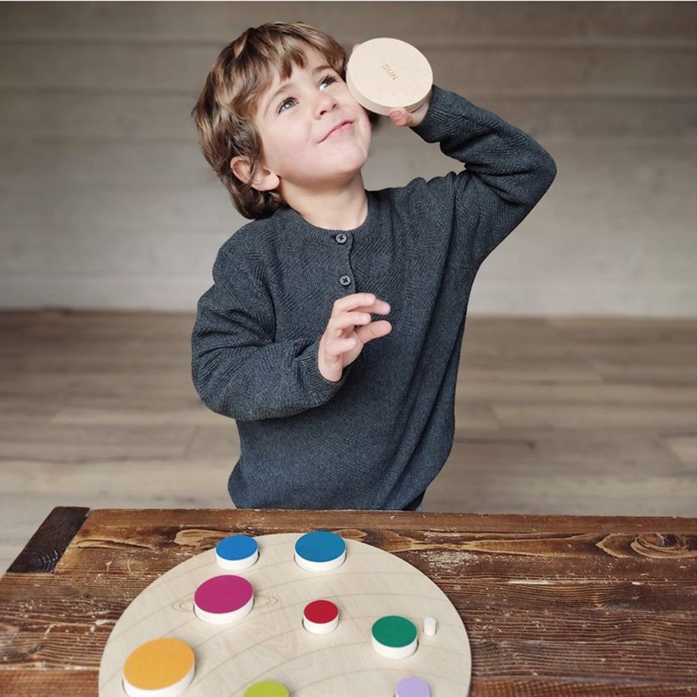 Дървен пъзел, Слънчева система, кръгъл