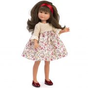 Кукла Силия, с рокля на цветя, 30 см