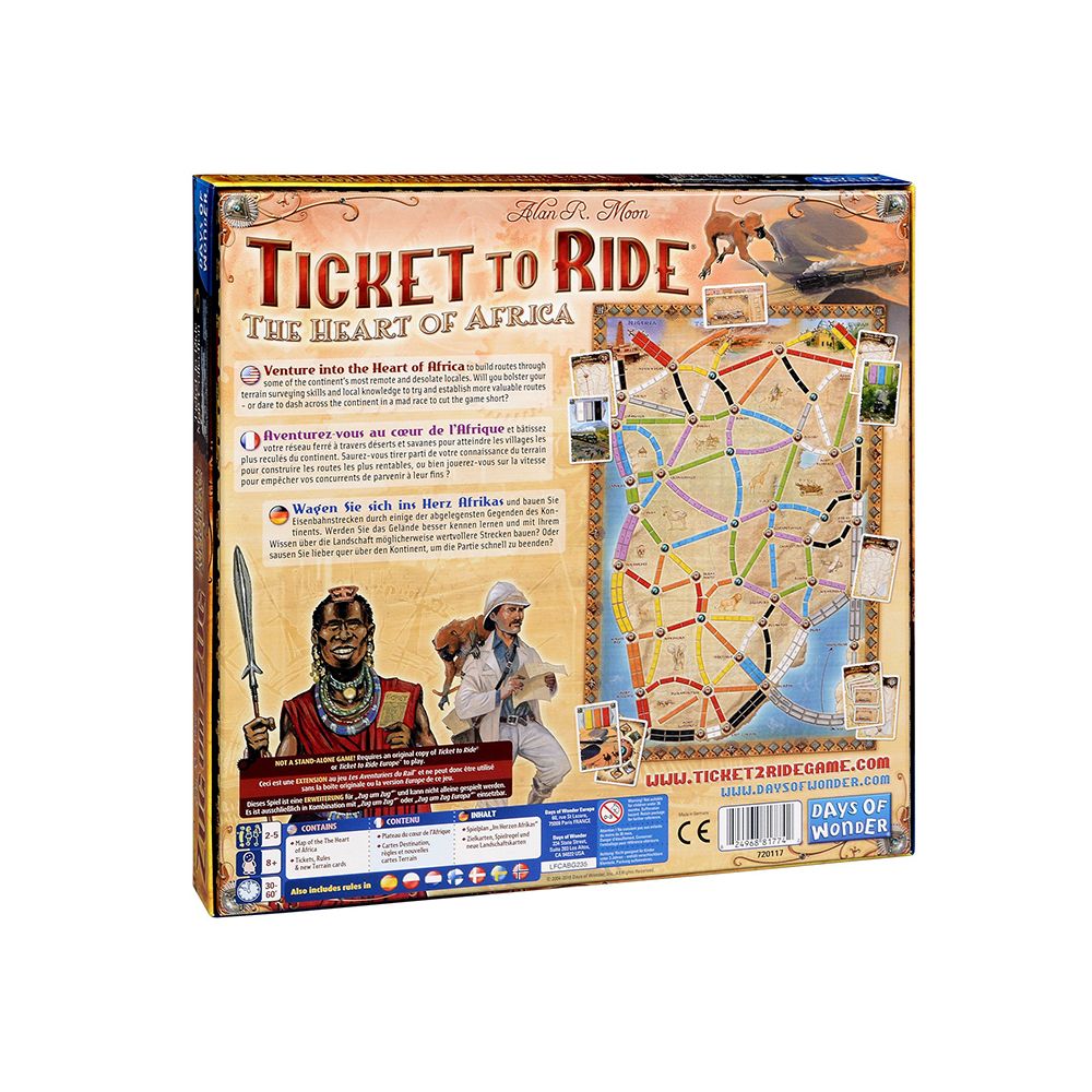 Ticket to Ride Heart of Africa, разширение за настолна игра