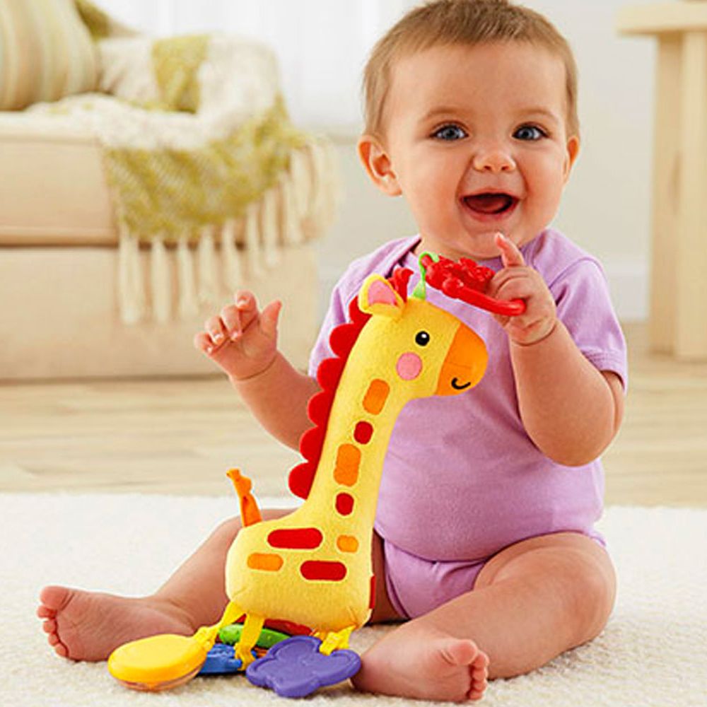 Бебешка плюшена дрънкалка, Жираф