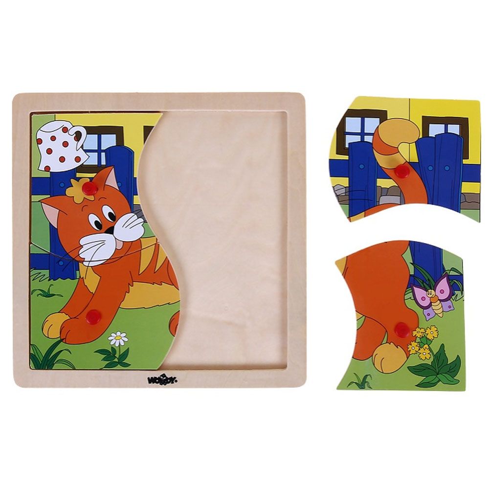 Дървен пъзел с рамка Коте