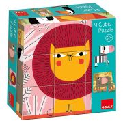 Детски кубчета, 6 пъзела животни, 9 части