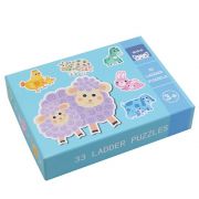 Животните и техните малки - 6 прогресивни пъзела, 33 части