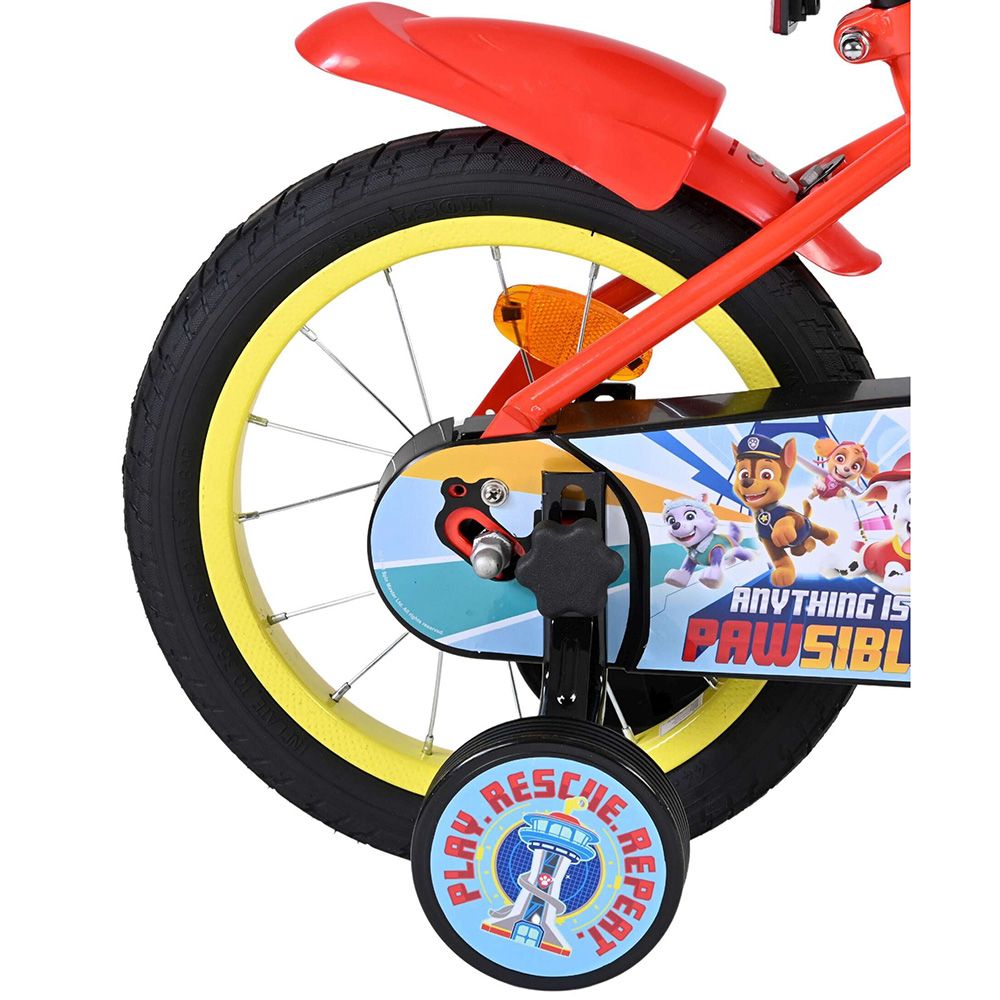 Детски велосипед с помощни колела, Paw Patrol, 14 инча, Момчета