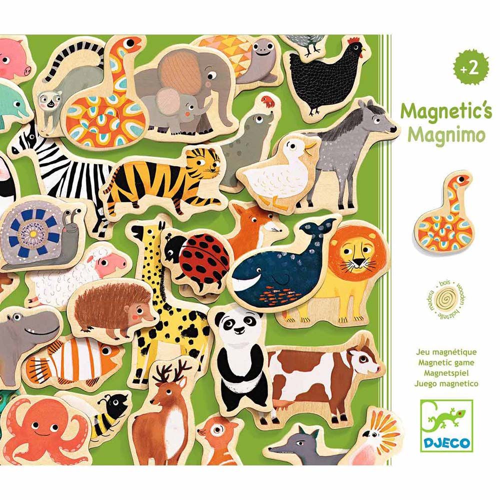 Djeco, Игра с дървени магнити, Диви животни