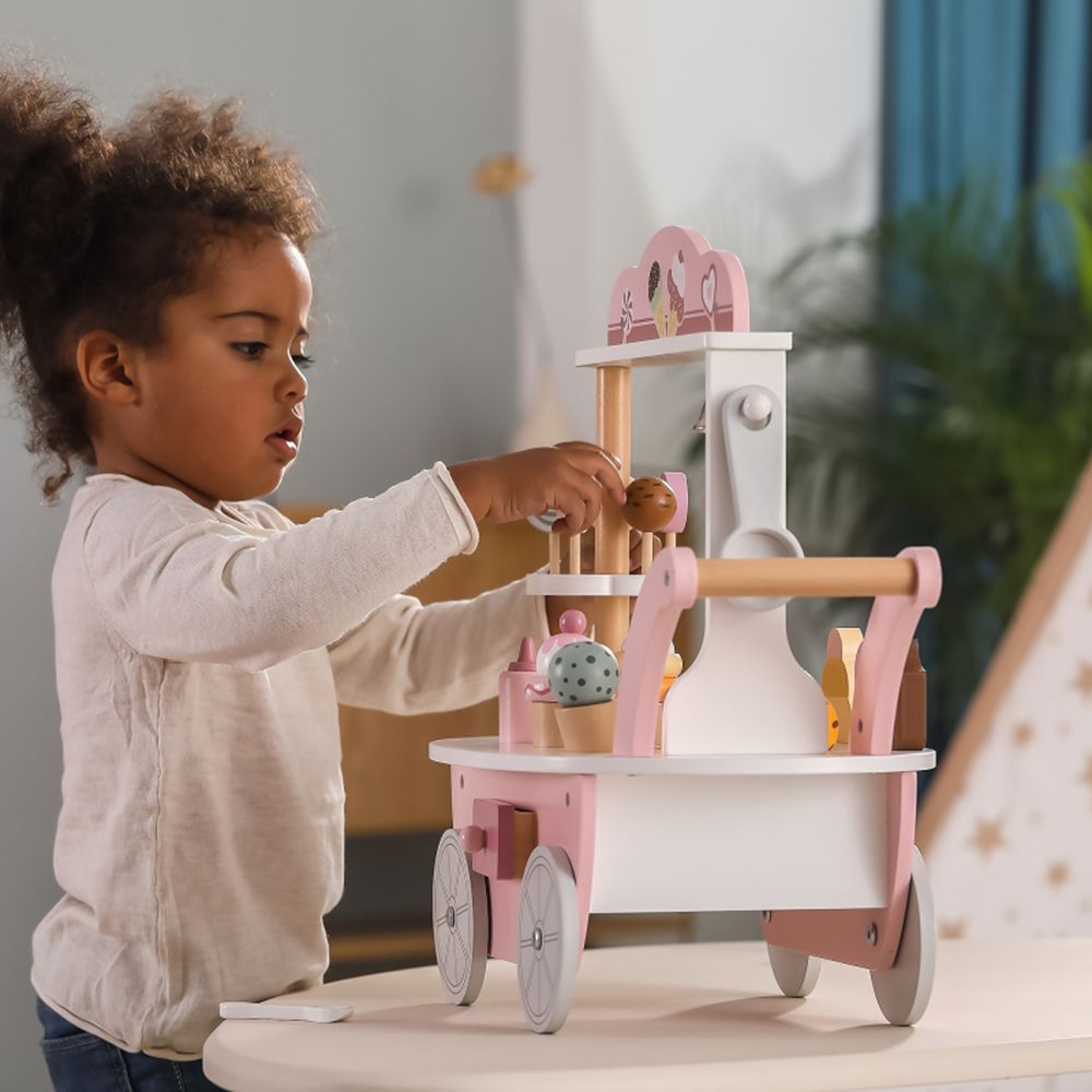 Дървена количка за сладолед