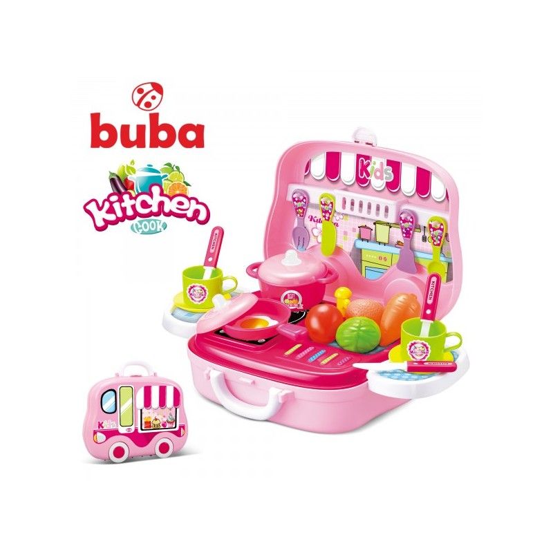 Buba, Детска кухня, в куфарче, розова
