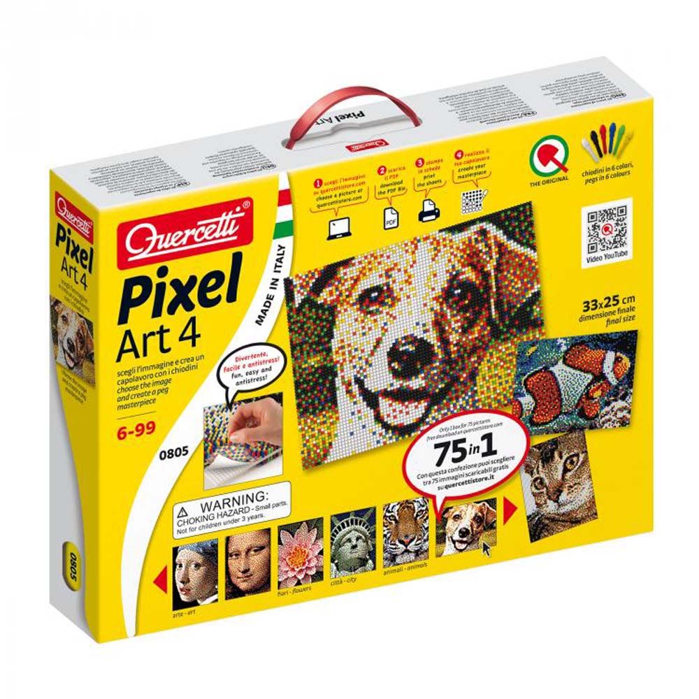Quercetti, 0 Мозайка PIXEL ART 4, 60 части