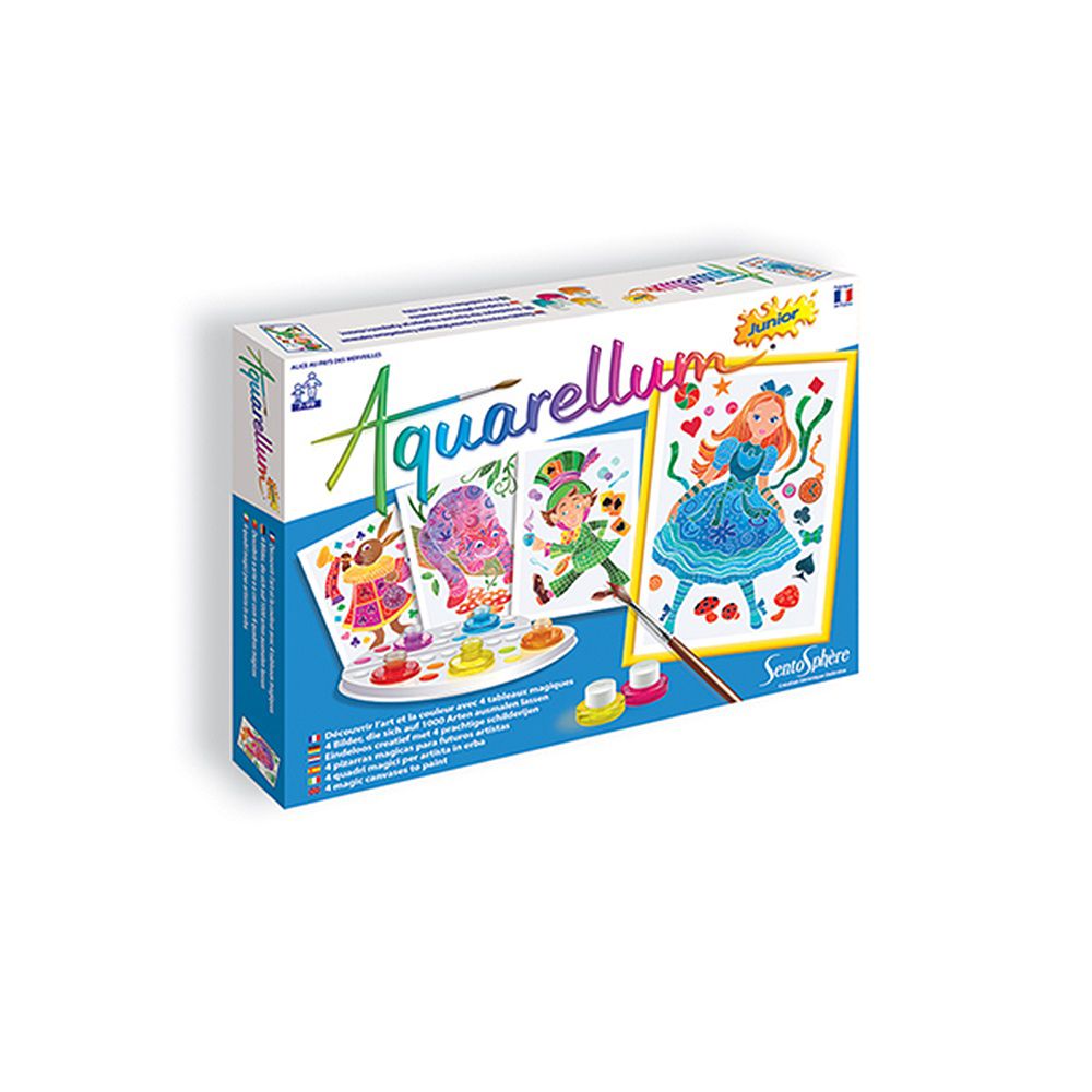 Aquarellum Junior, Комплект за рисуване с акварелни бои, Приказни герои