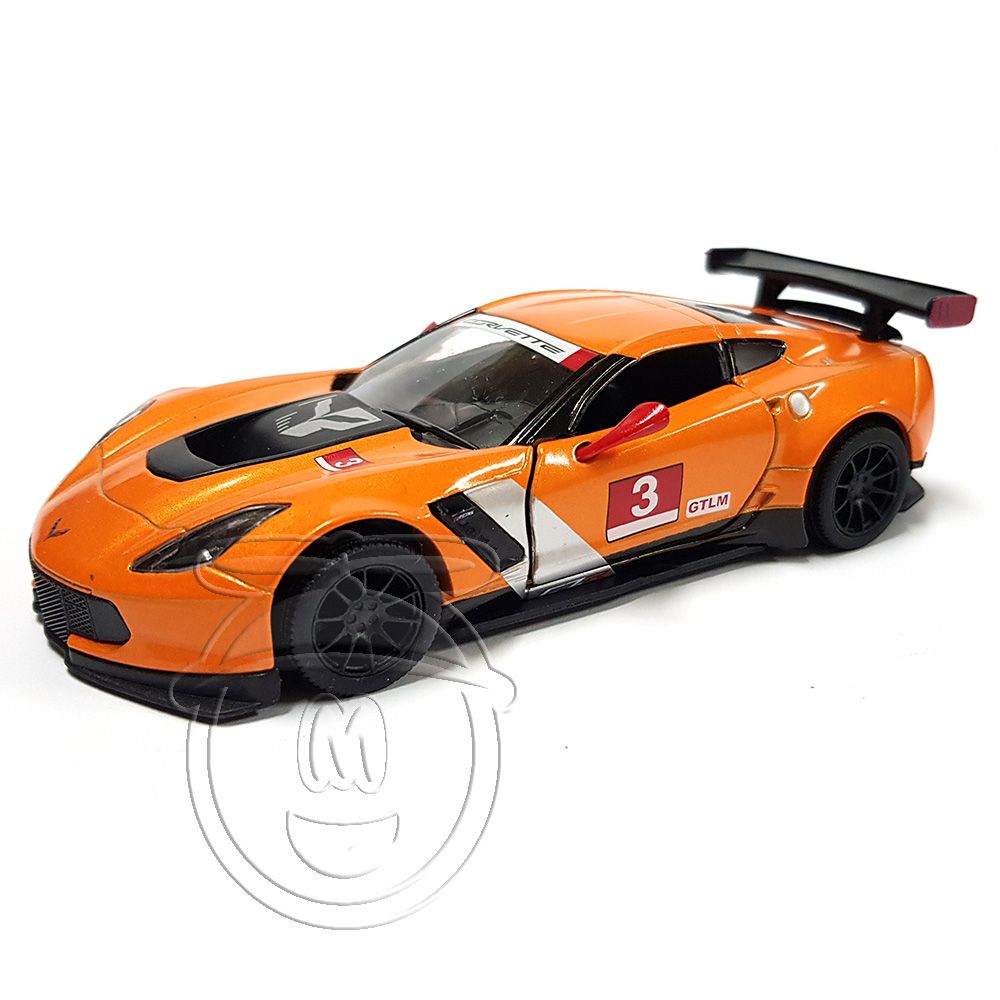 Kinsmart, Метална кола, Corvette C7.R racing GTLM, оранжева