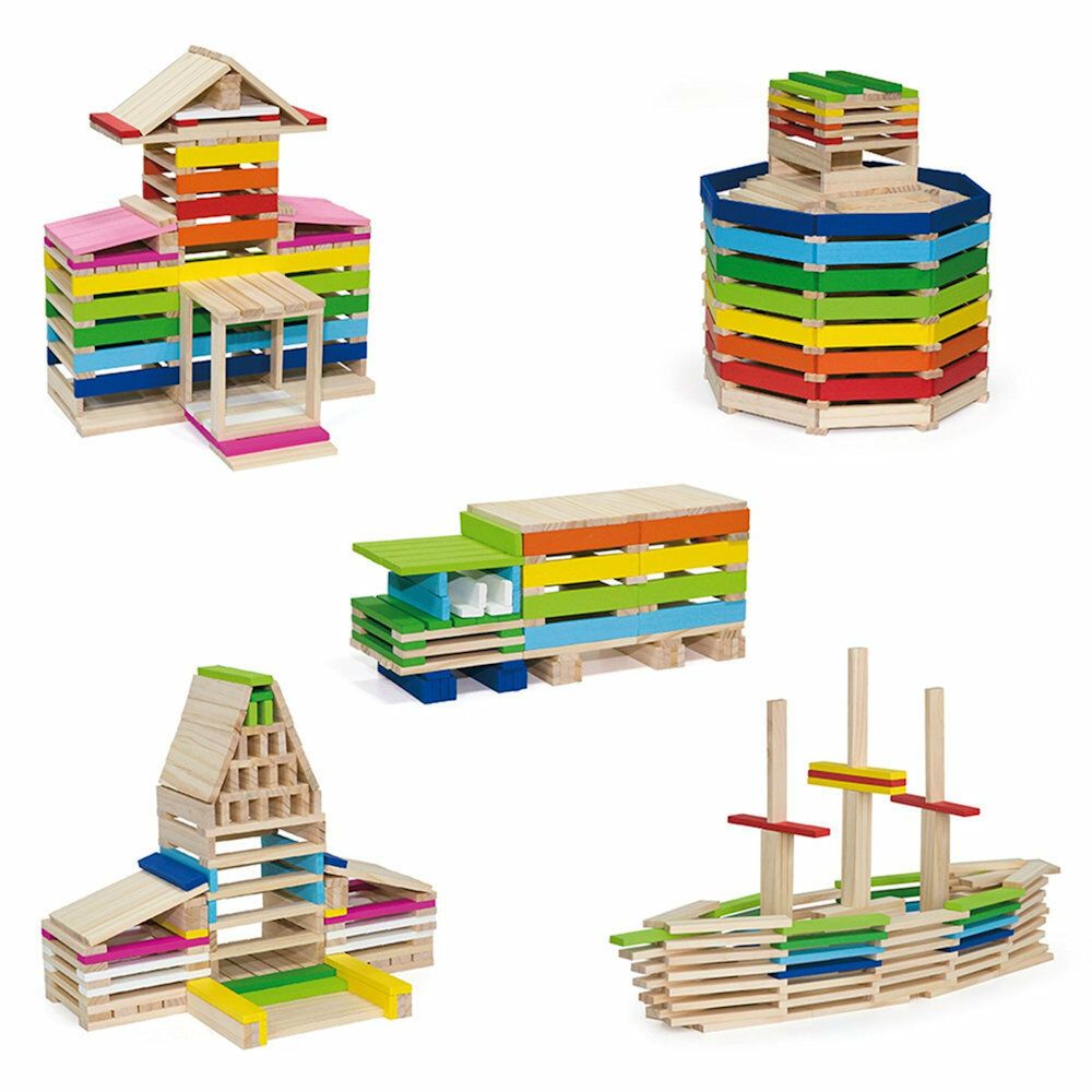 Viga toys, Дървен конструктор, 250 блокчета