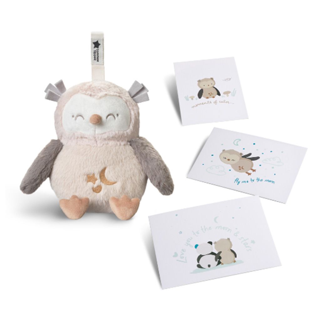 Бухалчето Оли Делукс с БЯЛ ШУМ, бебешка играчка за сън