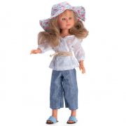 Кукла Силия, с дънков панталон и лятна шапка
