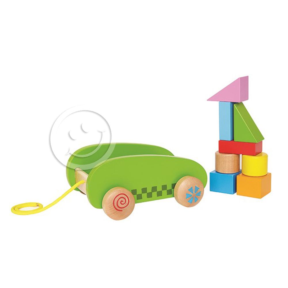 Hape, Дървен конструктор с количка