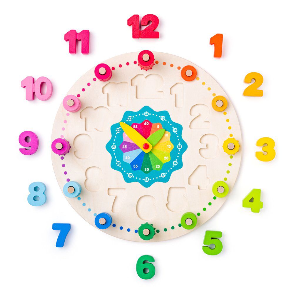 Дидактически часовник с броене на цифрите от 1-12