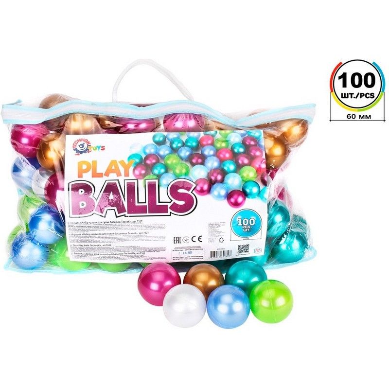 TechnoK toys, Меки топки за игра, професионални, 100 броя