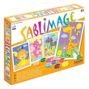 Kомплект за рисуване с цветен пясък, Африкански животни