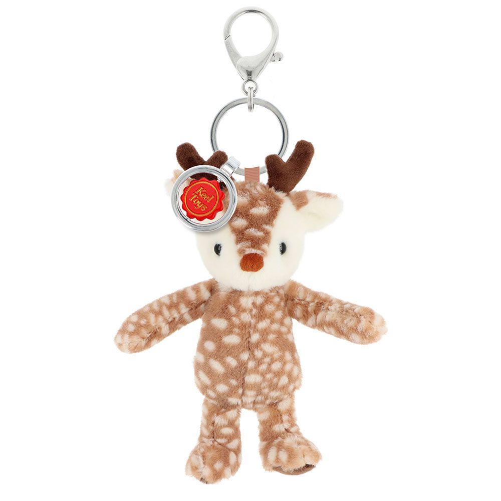 Keel Toys, Еленче, плюшена играчка с клипс за раница, 12 см