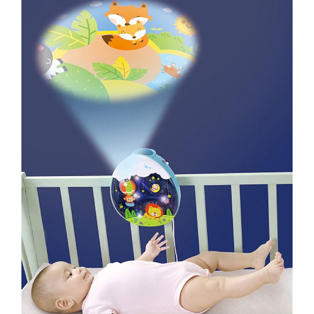 Бебешка музикална въртележка - проектор и нощна лампа, с музика и светлина