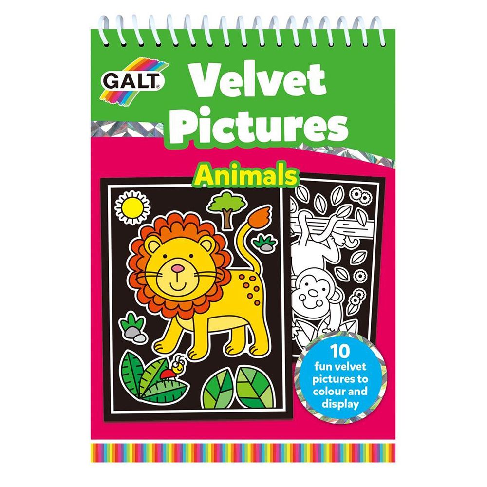 Galt Toys, Книжка за оцветяване с кадифе, сладки животни