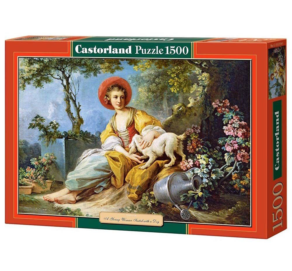 Castorland, Млада жена с куче, пъзел 1500 части