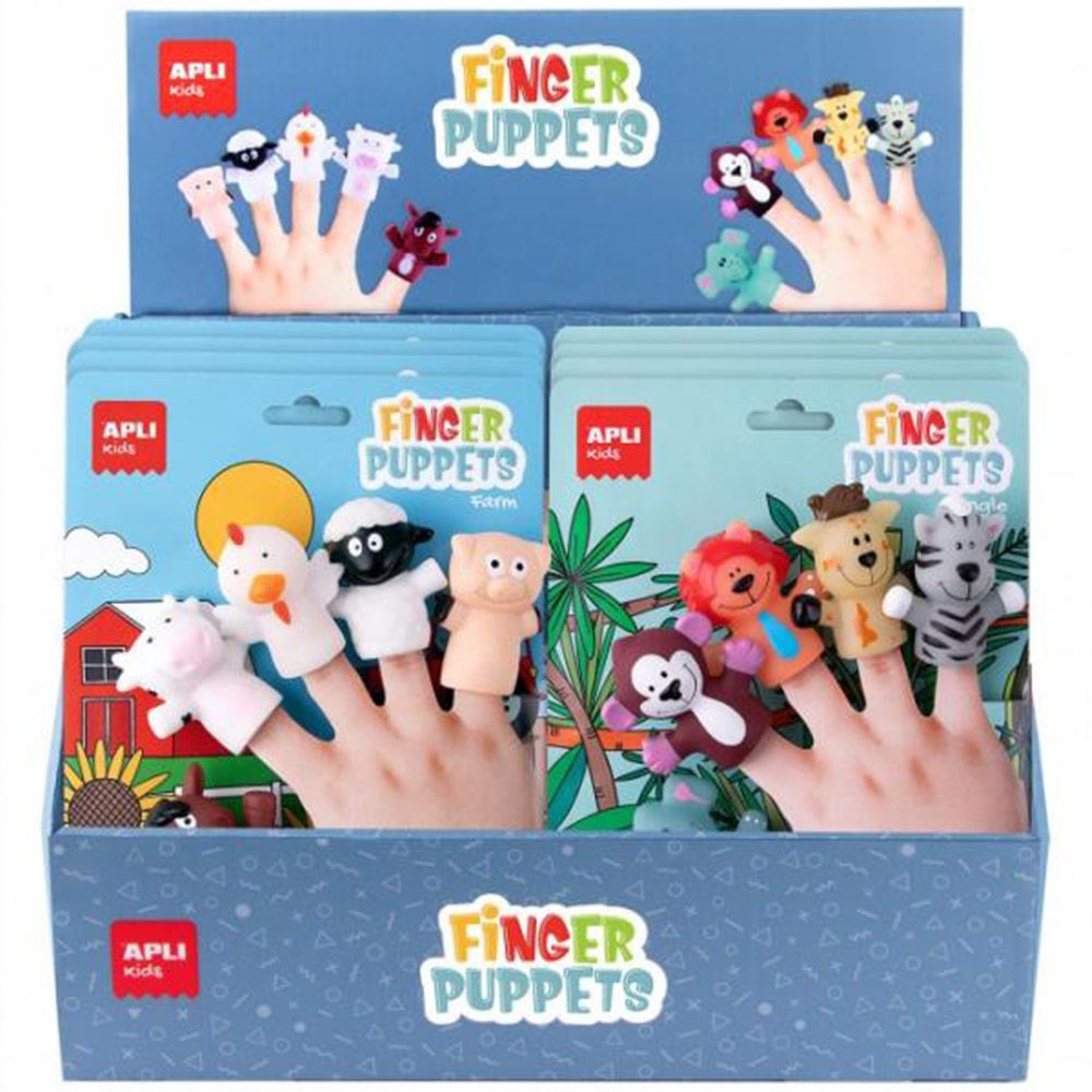 Комплект кукли за пръсти, Ферма, 5 броя