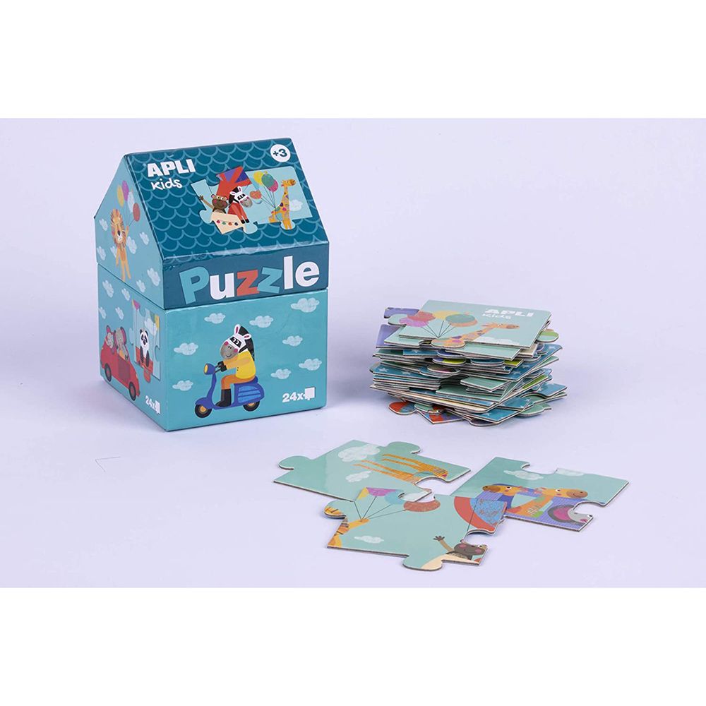 Занимателен пъзел в къщичка, Приключение с балон, 24 елемента