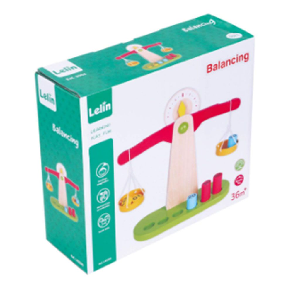 Lelin Toys, Детска дървена везна с теглилки