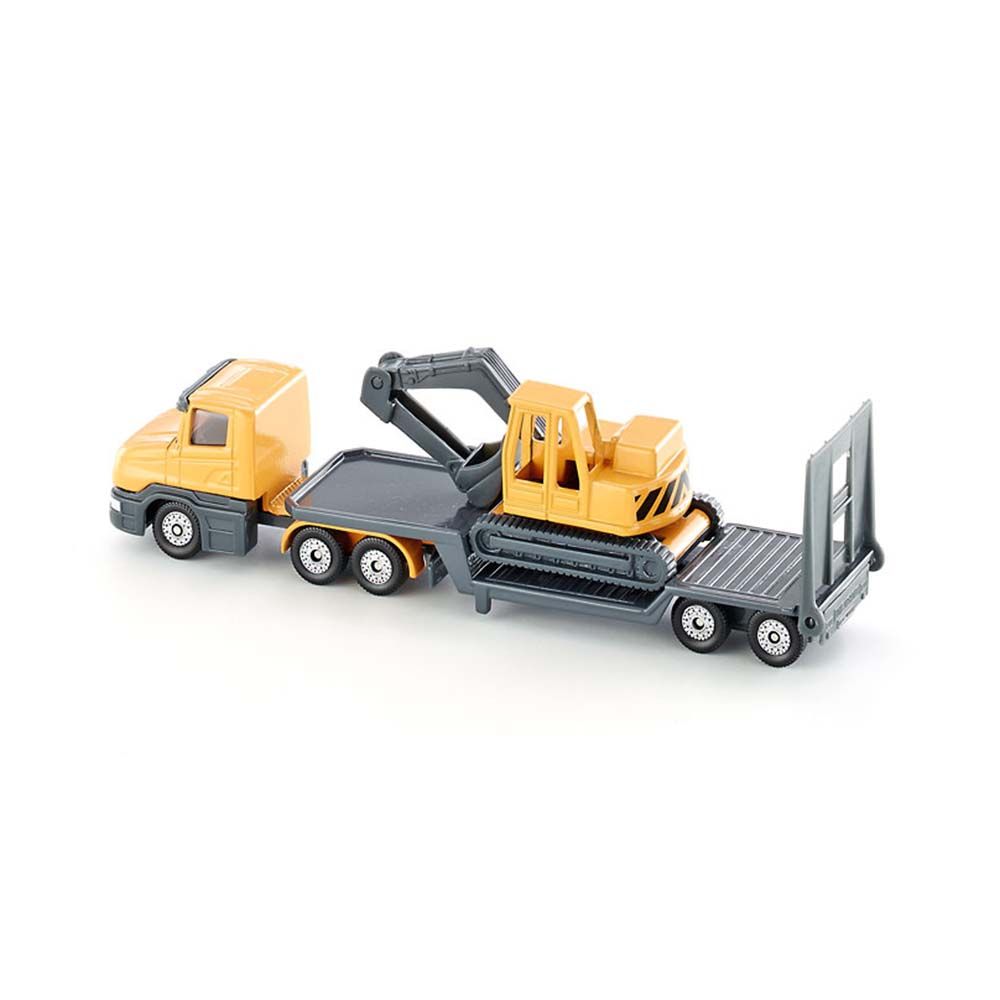 Влекач с ниска платформа и Верижен Багер