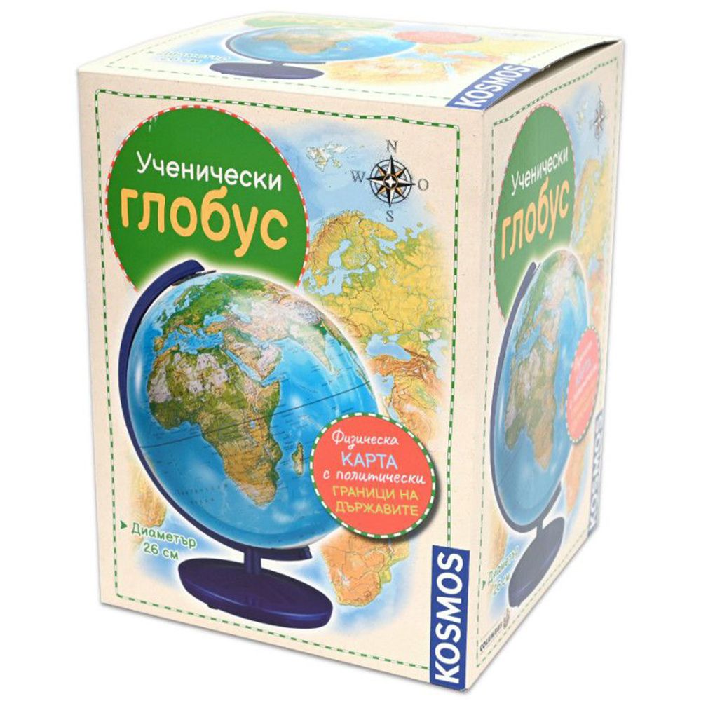 Ученически глобус, Физическа карта