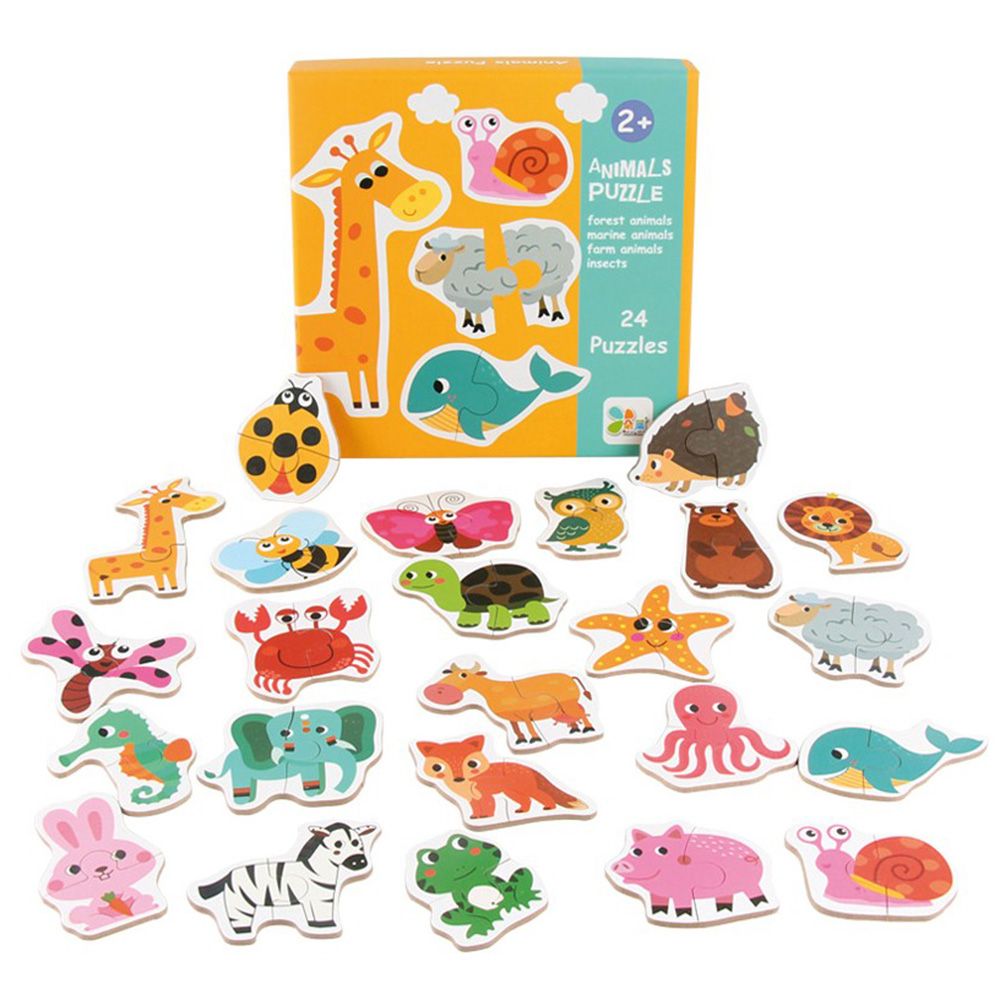Andreu toys, Животните - пъзели за най-малките, 24 броя в кутия