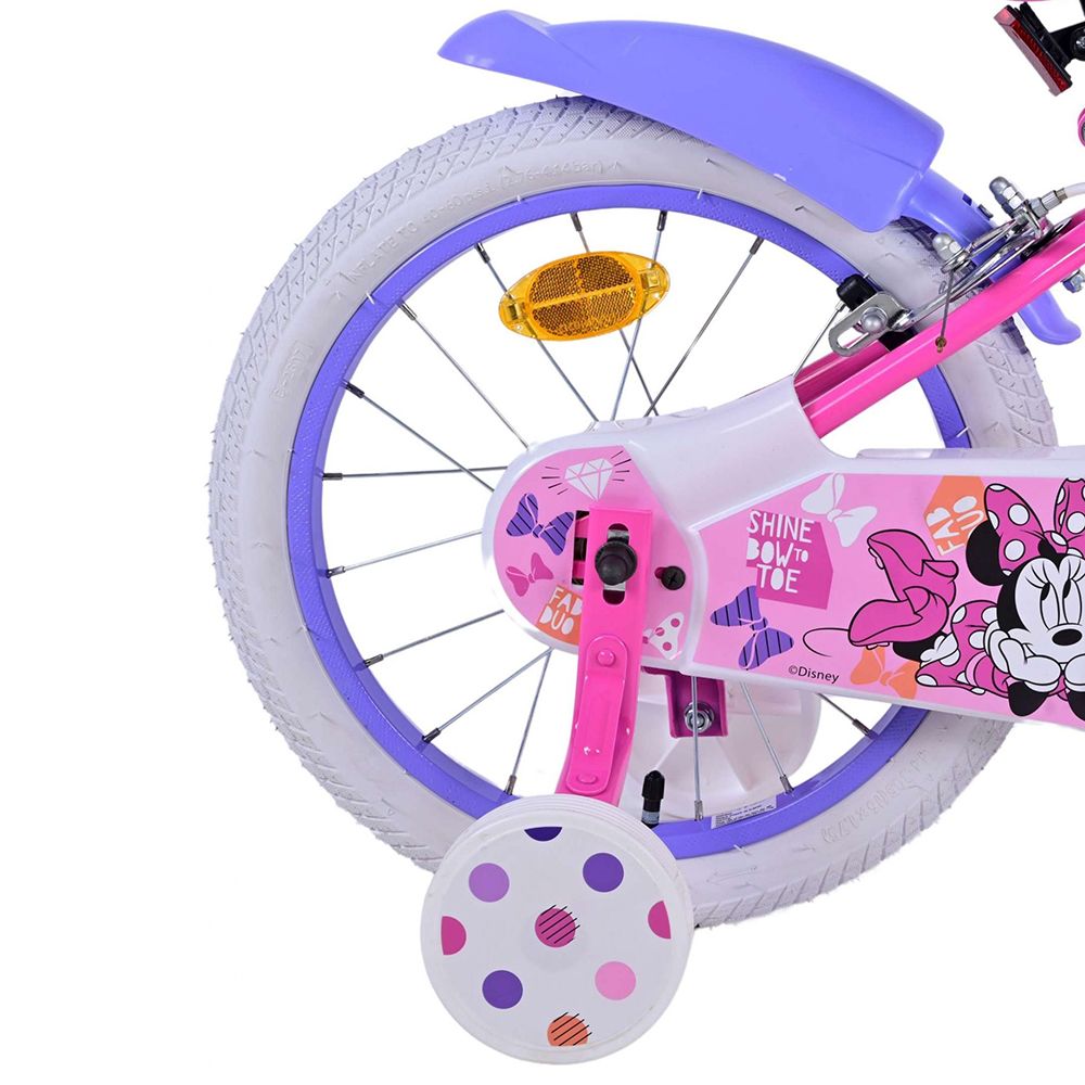 Детски велосипед с помощни колела, Мини Маус, 16 инча , FW