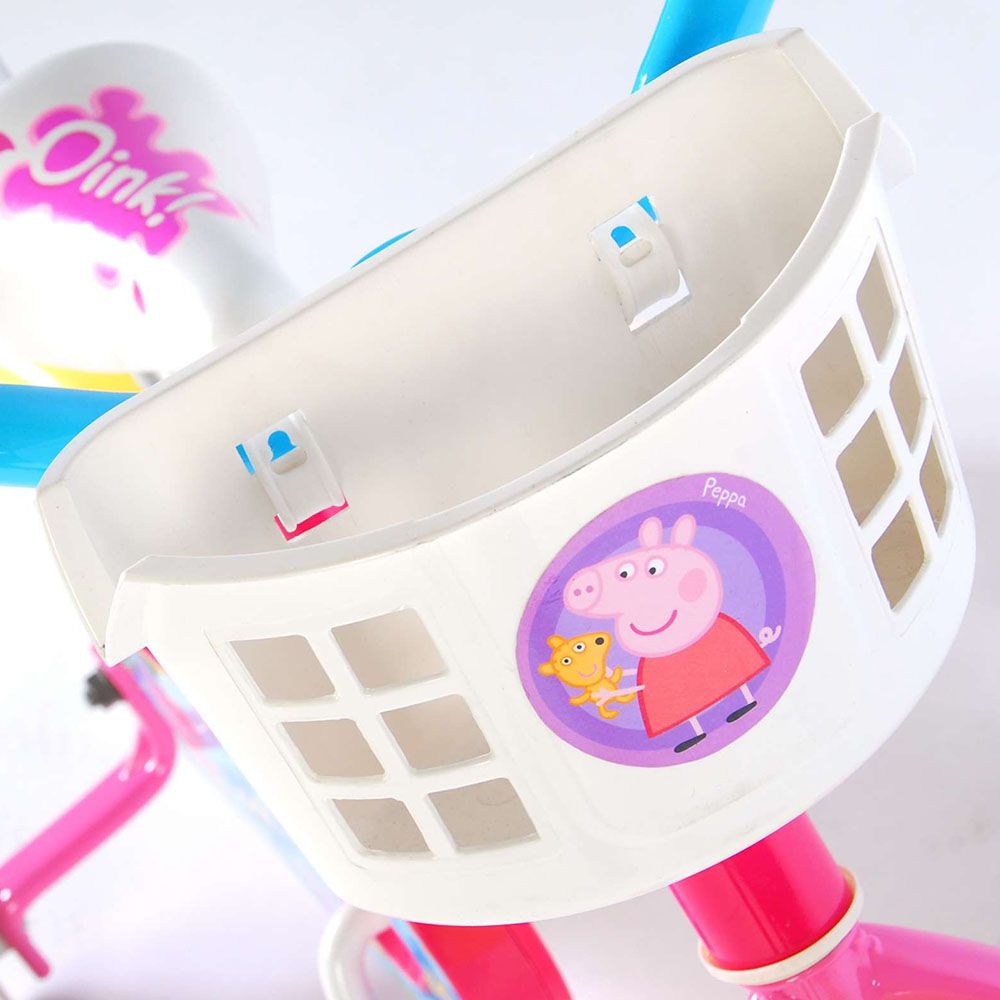 Велосипед с родителски контрол и помощни колела, Пепа Пиг, 10 инча