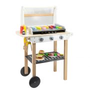 Дървено барбекю на колела