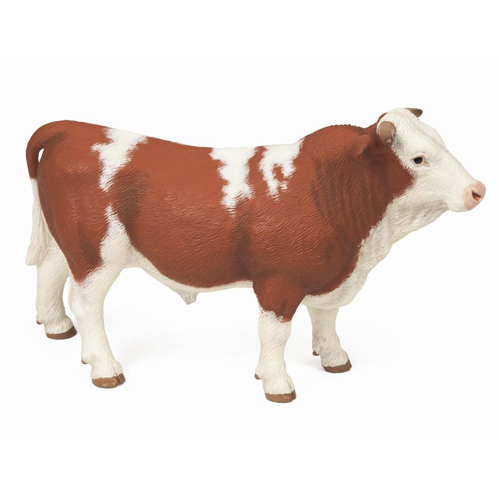 Ферма, Фигурка за игра и колекциониране, Кафяво-бяла крава, Papo