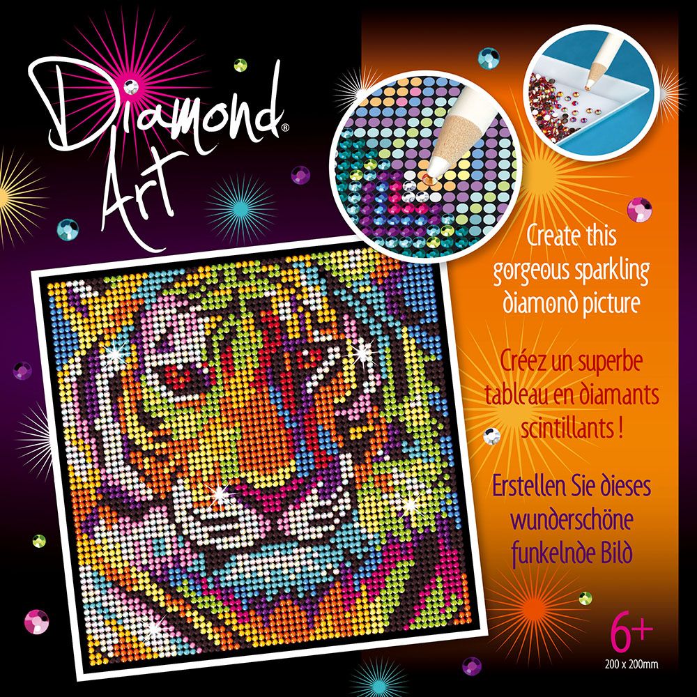 Sequin art, Картина с диаманти, Тигър