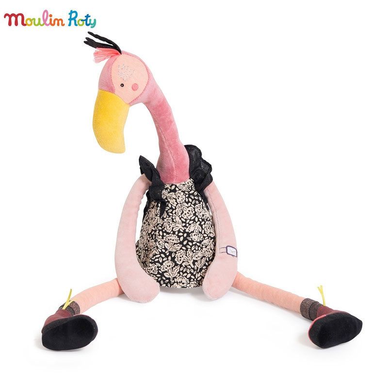 Moulin Roty, Мека играчка Фламинго, Виолет, 54 см