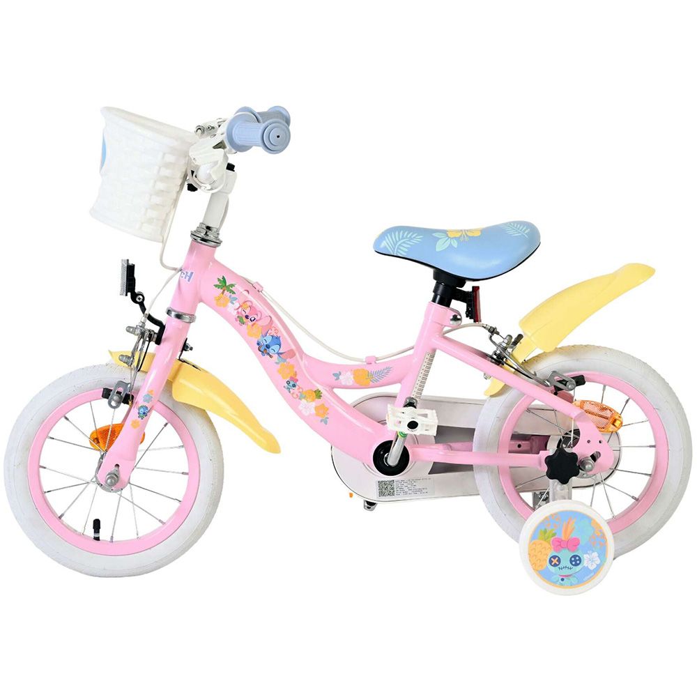 Детски велосипед с помощни колела, Disney Stitch, 12 инча