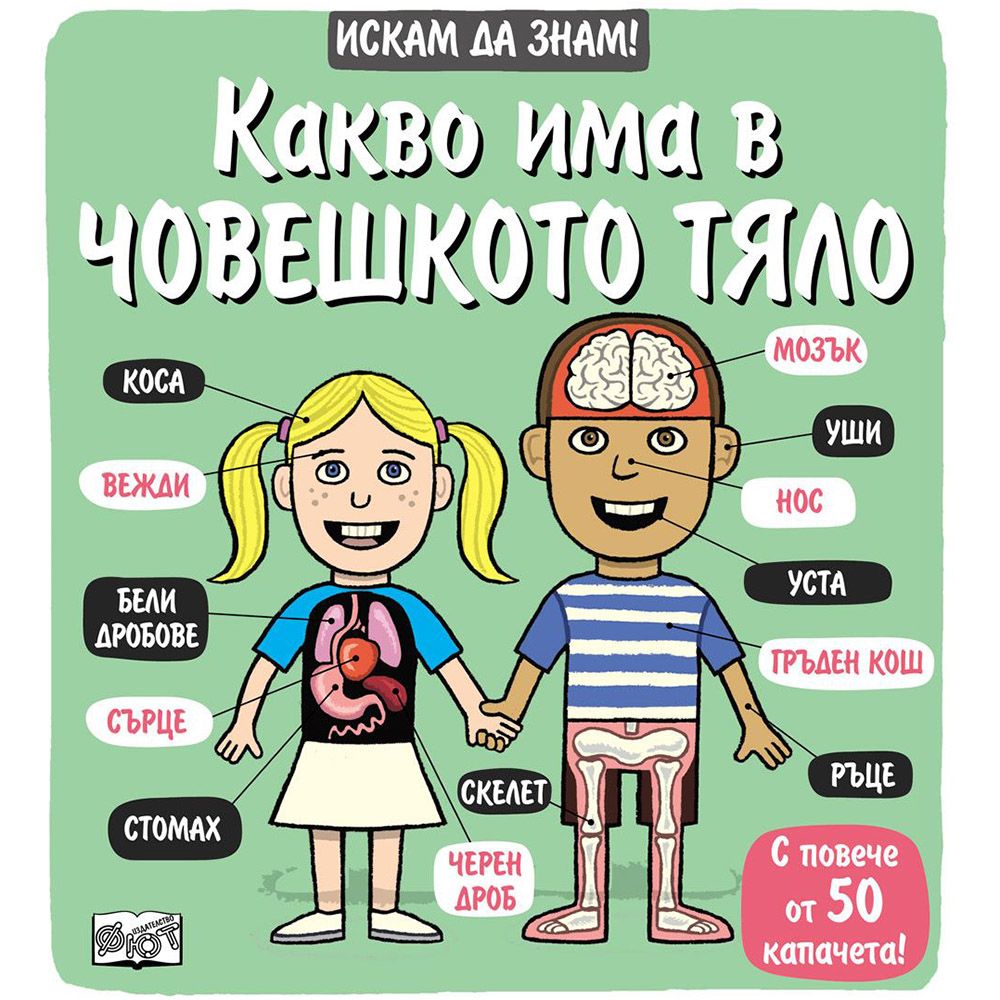 Книжка с капачета, Искам да знам!, Какво има в човешкото тяло, Издателство Фют