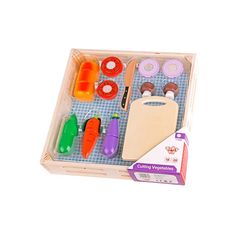 TookyToy, Зеленчуци за рязане в щайга, голям комплект