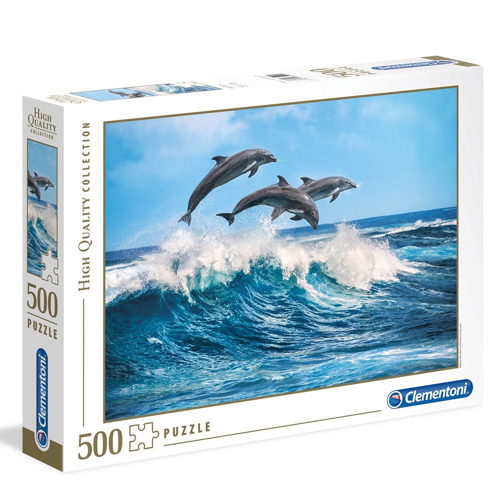 High quality collection, Делфини, пъзел 500 части, Clementoni