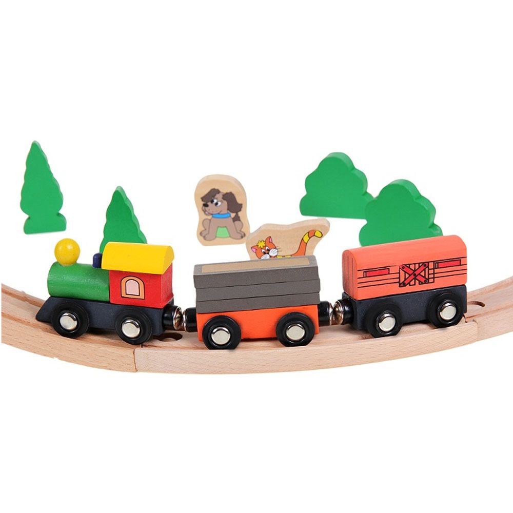 Дървено влакче с релси, Веселото влакче, 45 части