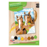 Рисуване по номера с акрилни бои, Коне