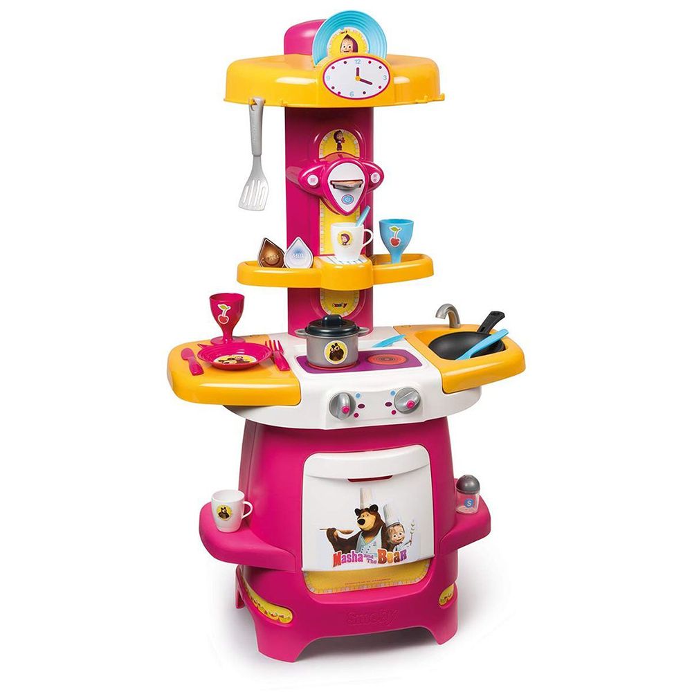 Smoby, Детска кухня, Маша и Мечока готвачи