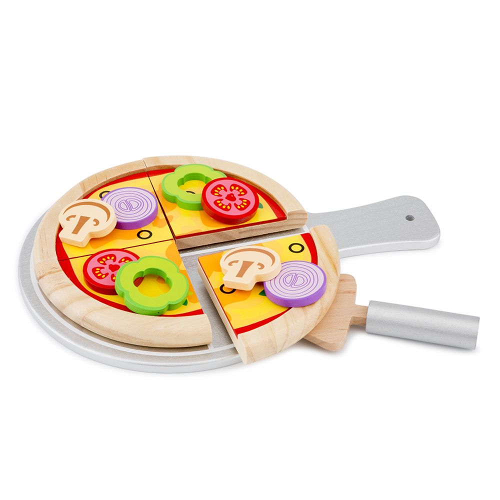 New Classic Toys, Дървен комплект, Направи сам пица Вегетариана