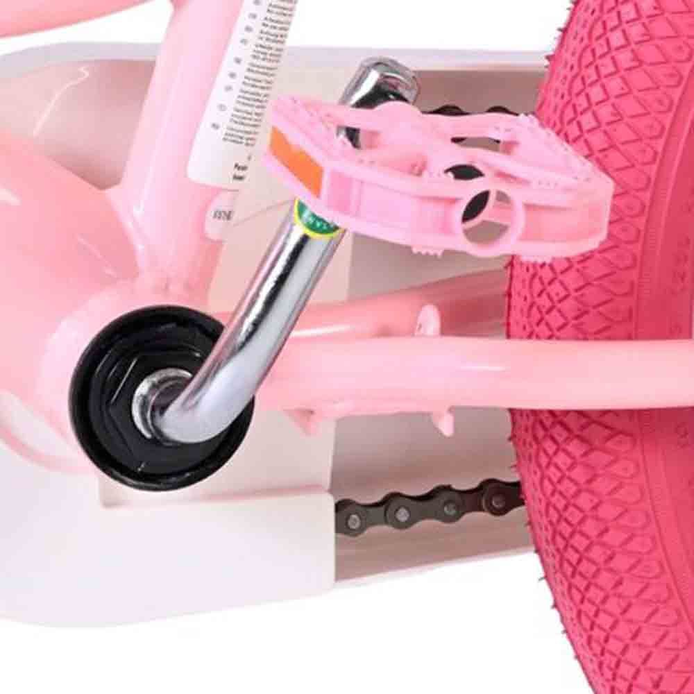 Детски велосипед с помощни колела, Volare Unicorn, 16 инча - розов