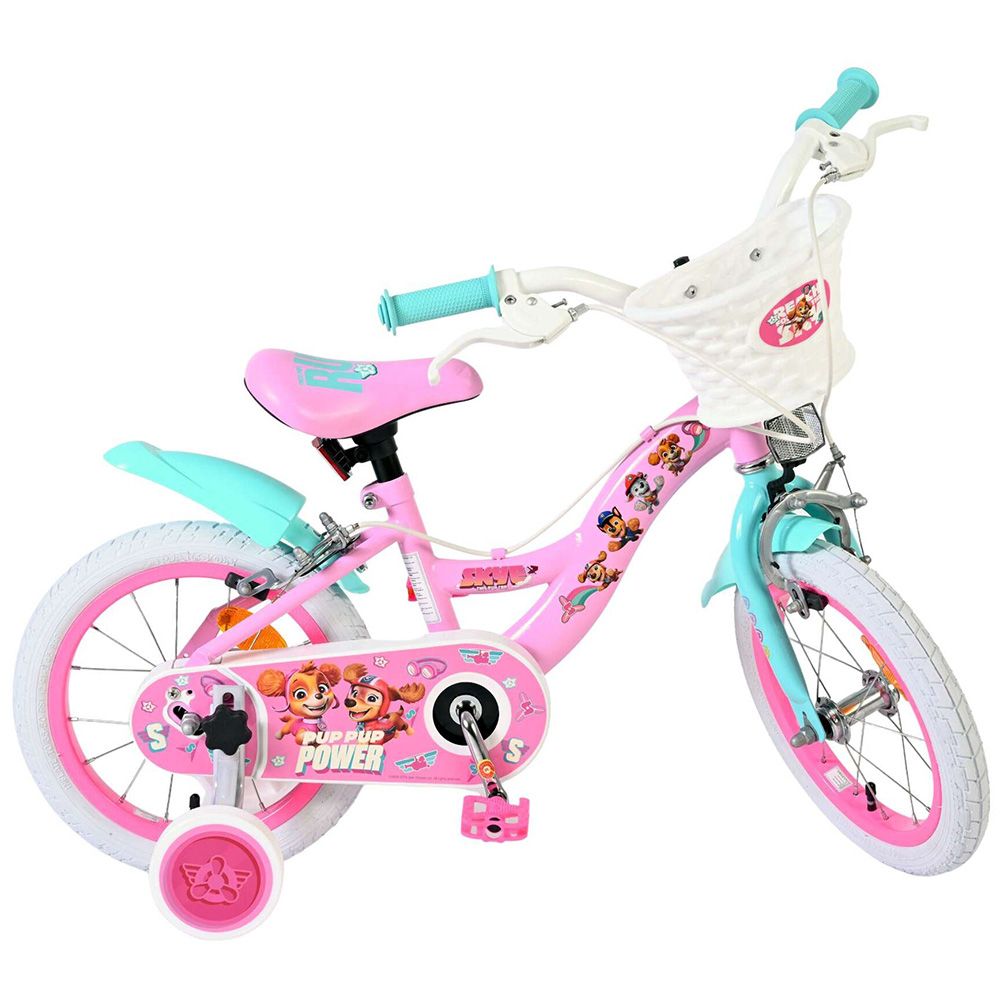Детски велосипед с помощни колела, Paw Patrol, 14 инча, Момичета
